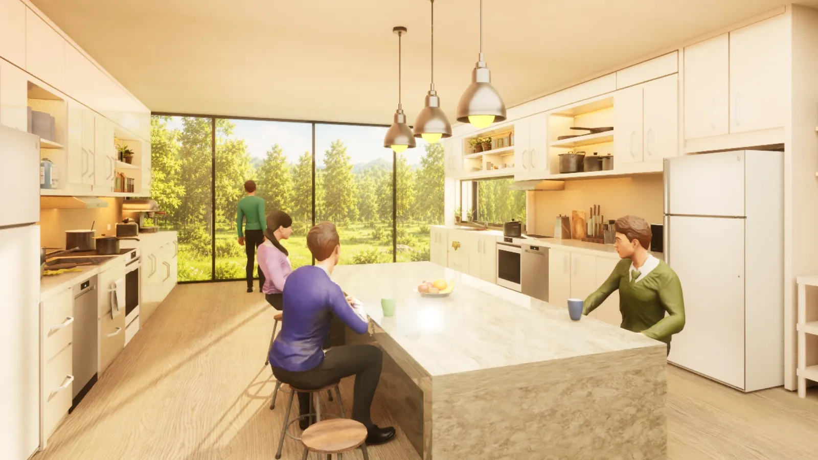 The kitchen in Veyra's world, captured in Unreal Engine 5