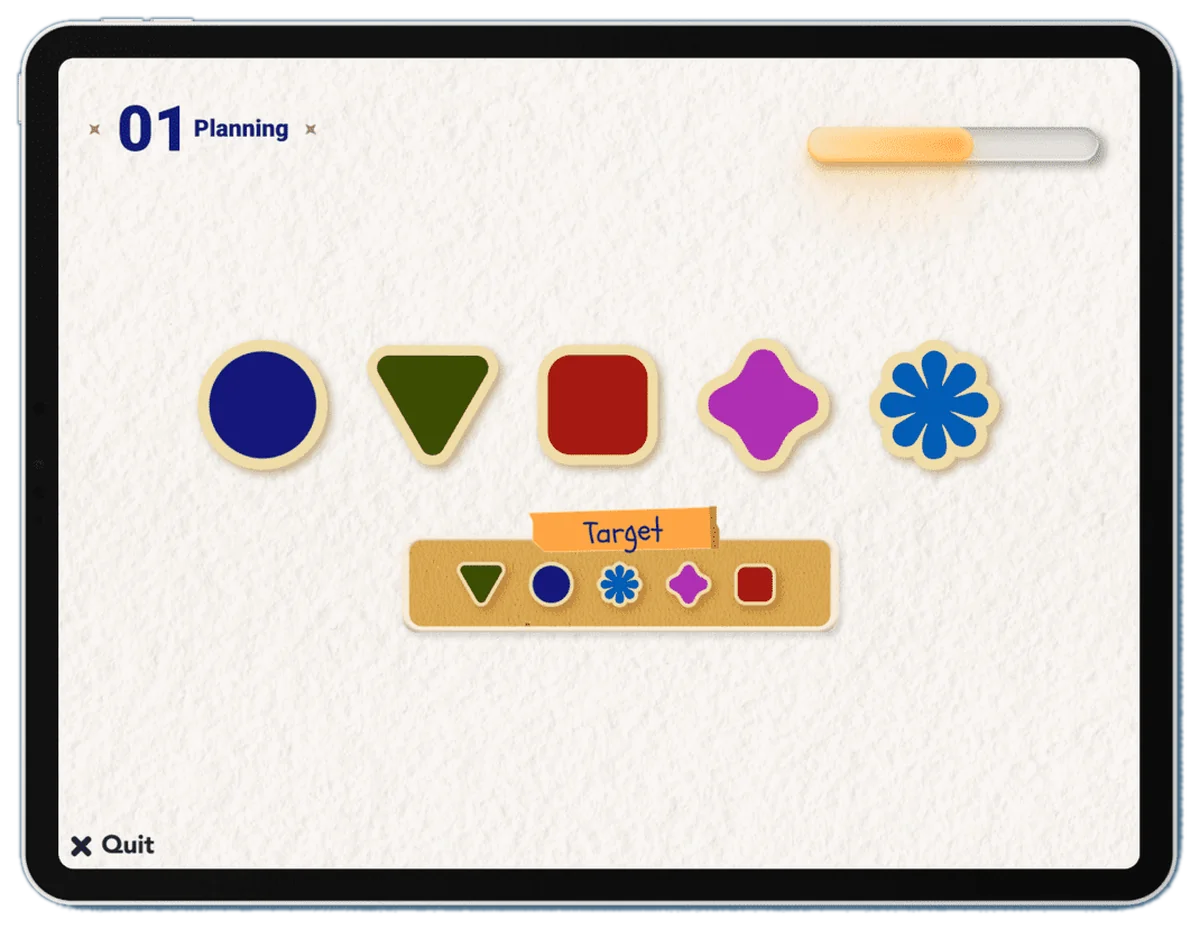 Planning task screen